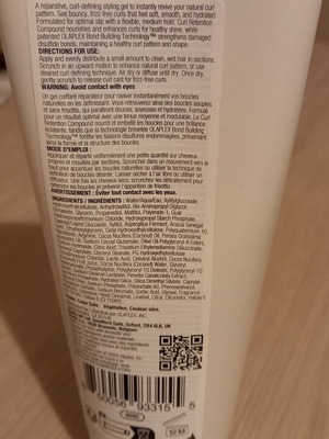 Olaplex No 10 Bond Shaper curl defining gel used