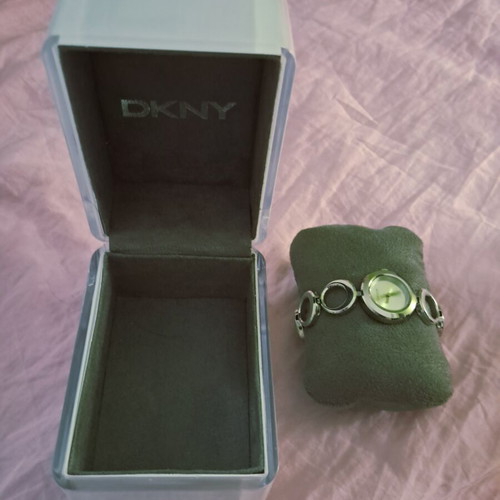 DKNY women's silver bracelet watch new with box