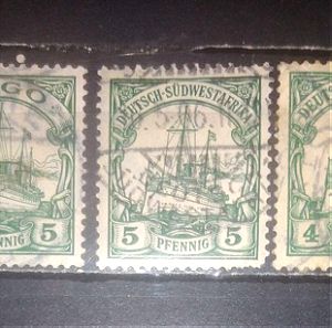 Γερμανια αποικίες γραμματόσημα με ελαττώματα