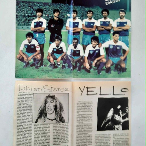 Posters and inserts from Agori magazine used, football and singers