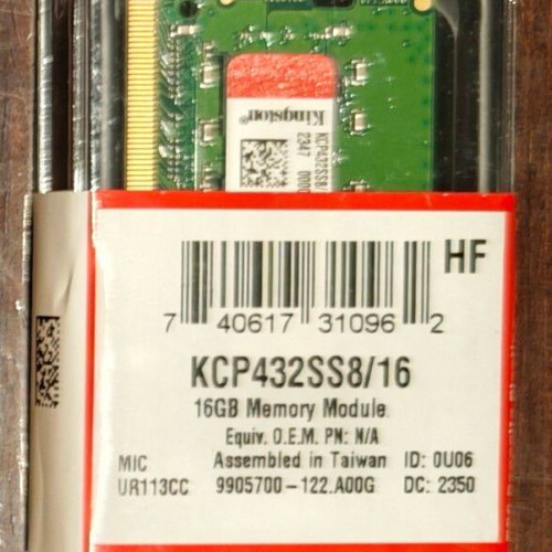 Kingston 16GB 3200MHz SO-DIMM DDR4 memory sealed