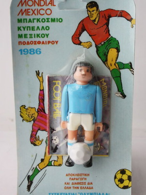 Mondial Mexico 86 Airgam Boys figure Herakles and sticker pack Olympiada new