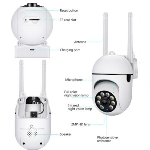 WiFi camera outdoor rotating new with audio and motion detector