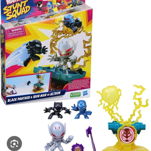 Marvel Stunt Squad figures like new, pack of 4 pieces