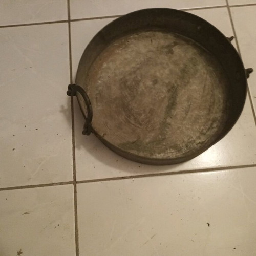 Copper vessel with handles used, 1920s vintage