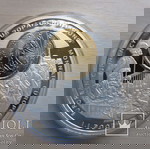  LIBERIA 2002, $1 EUROPEAN CURRENCY inlay 10 cents 1999 FRANCE, PROOF with COA