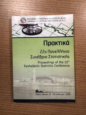 Proceedings of the 22nd Panhellenic Statistics Conference like new