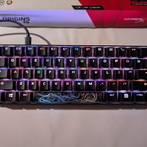 HyperX Alloy Origins 60 Gaming mechanical keyboard 60% used with HyperX Red switches and RGB lighting