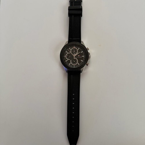 Tommy Hilfiger Clark 46mm watch like new, men's, black
