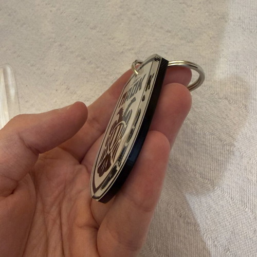 PAOK Plexiglass Keychain new, black and white