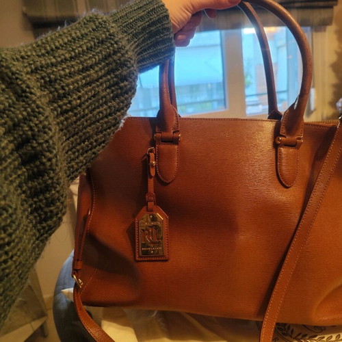 Ralph Lauren leather handbag used, brown