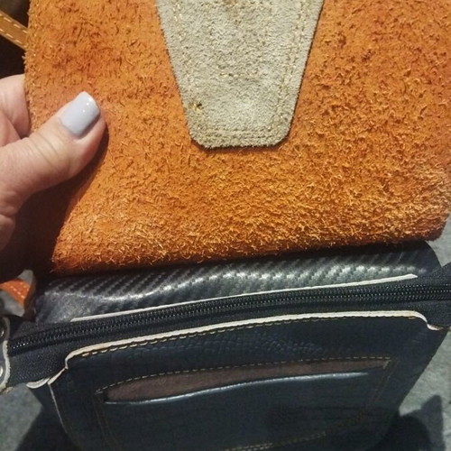 Burana crossbody bag new, natural leather with long strap