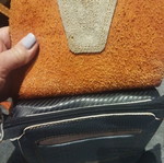 Burana crossbody bag new, natural leather with long strap