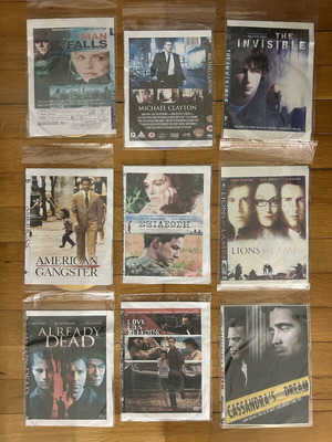 DVD movie collection, 9 old films, non-official editions