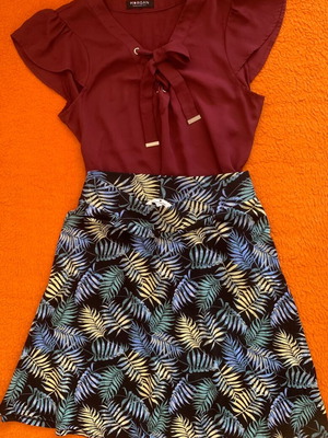 Tom Tailor skirt and Morgan chiffon blouse new
