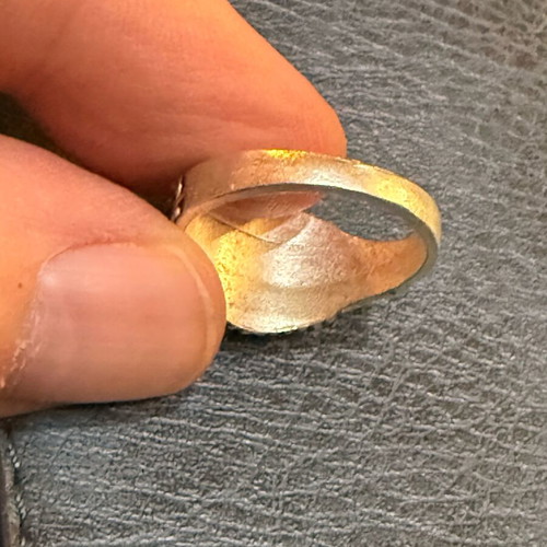 Vintage ring with stone like new, turquoise and silver