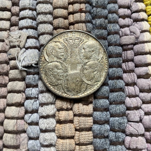 Collectible silver coin 30 Drachmas 1963 used, 100 years Glucksburg dynasty