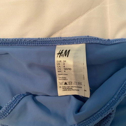 H&M Swim Bottom like new, size 34, blue with metal details