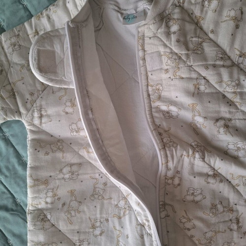 Baby Star sleeping bag white-beige with bears No 1 like new