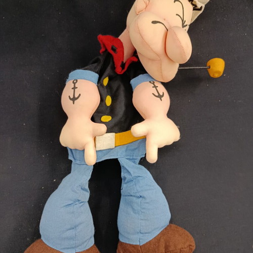 Popeye large plush hand puppet like new, 35 cm