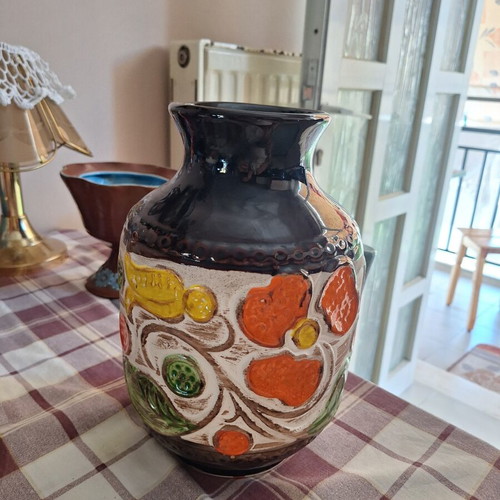 Vintage Bay Keramik ceramic vase from 1970s, like new