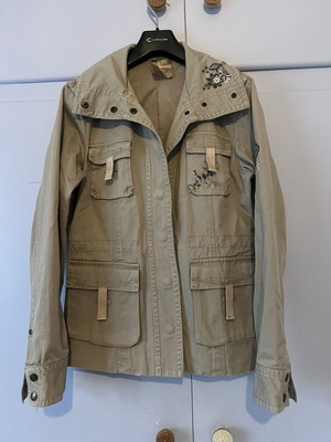 Soul Rebel Beige Military Style Women's Jacket like new, size L