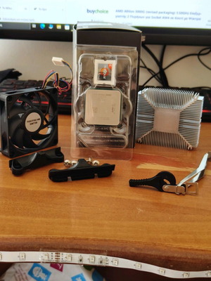 AMD Athlon 3000G processor used, 2 cores, Socket AM4 with cooler