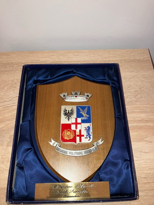 Collectible military shield Regione Militare Nord-Est used with case