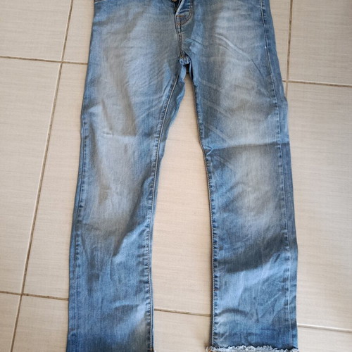 United Colors of Benetton men's pants used, blue denim and beige chino, size M