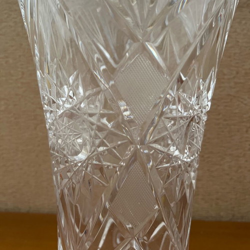 Costa Boda vase with carved details like new