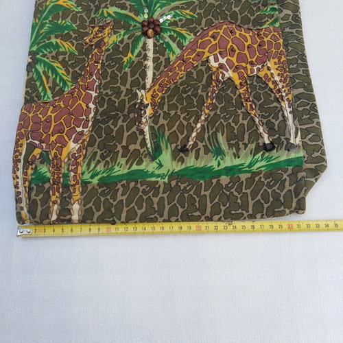 Tote bag shoulder fabric with giraffe print new