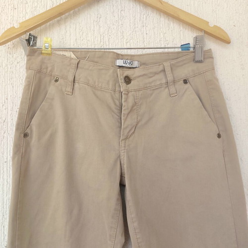 Liu Jo beige casual cotton pants size 27 Small
