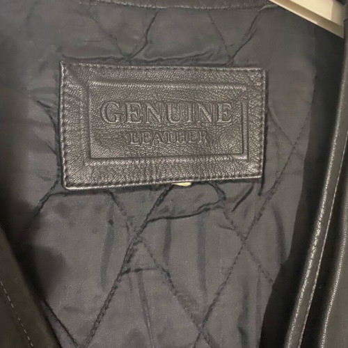 Men's leather vest used, size XL, black