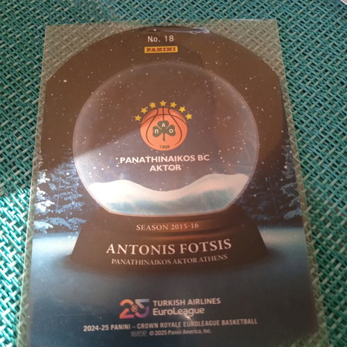 Antonis Fotsis Panini Crown Royale Sno Globe 25th Anniversary /25