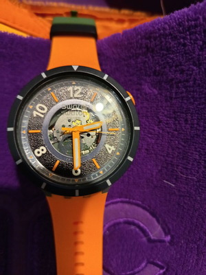 Swatch ρολόι σχεδόν σαν καινούργιο, unisex, πορτοκαλί