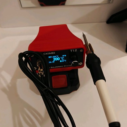 Adjustable soldering iron T12 like new with display and battery adapter