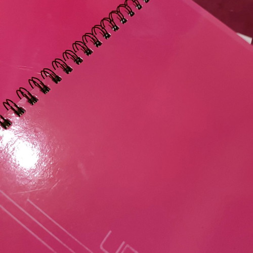 Notebooks used with hard cover, 2 pieces, pink