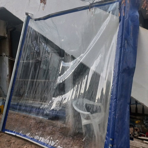 Transparent PVC sheets used, disassembled