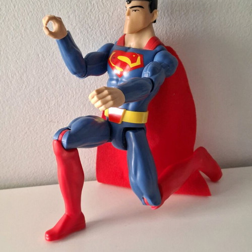 Superman and Spiderman figures 30 cm like new
