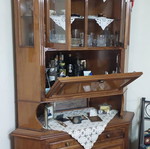Corner display cabinet used solid walnut, 2 pieces, 150x220