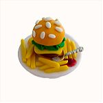  Δαχτυλίδι burger με πατάτες τηγανιτές με πολυμερικό πηλό