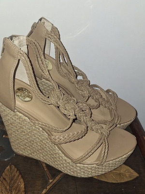Exe beige platform sandals size 39 used, 12 cm comfortable