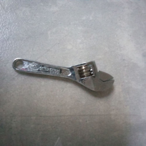 Small vintage mini adjustable wrench from 1980 used, functional