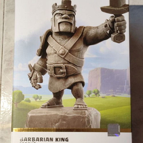Clash of Clans Barbarian Statue new, grey, boxed