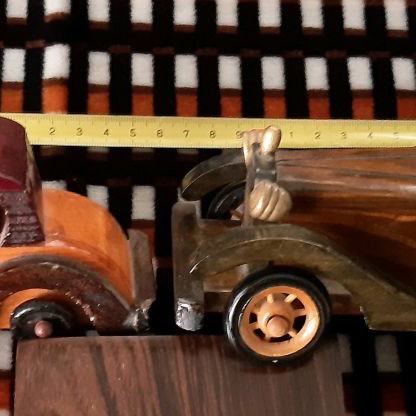 Wooden car used, vintage, 15 cm