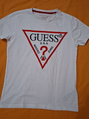 Guess unisex T-shirt, white, size 146 cm