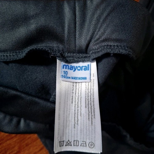 Mayoral leggings blue, new, size 140 cm, thin fur lining