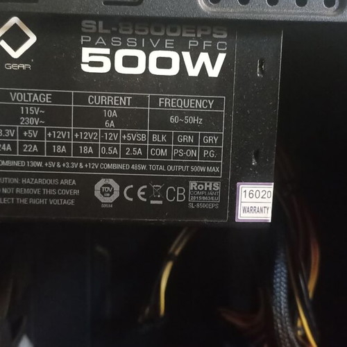 Infinity Mini Tower (Micro ATX/Mini ATX) with 500W Plus 8 Bronze PSU like new