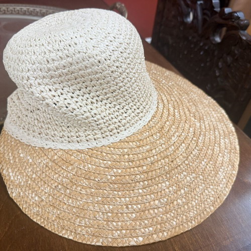 Karfil Hats Women's Straw Sun Hat Wide Brim Adjustable New Beige