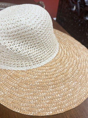 Karfil Hats Women's Straw Sun Hat Wide Brim Adjustable New Beige